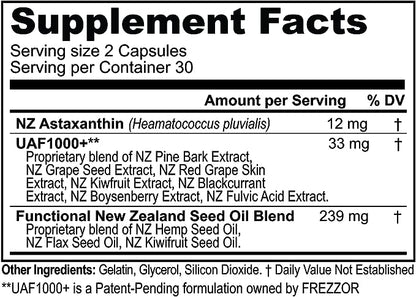 FREZZOR Astaxanthin Black (60 Softgel Capsules)
