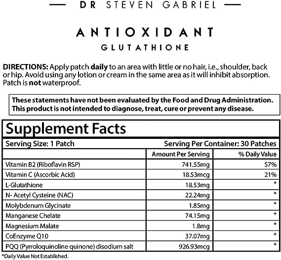 DRSG Glutathione Antioxidant Topical Patch (30 patches)