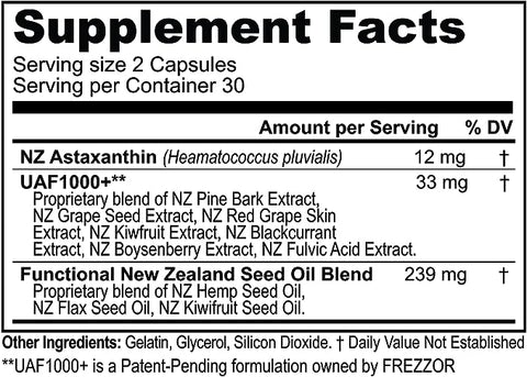 FREZZOR Astaxanthin Black (60 Softgel Capsules)